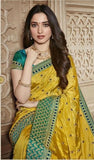 Yellow Rangoli Silk Saree With Blouse Piece - Designer mart